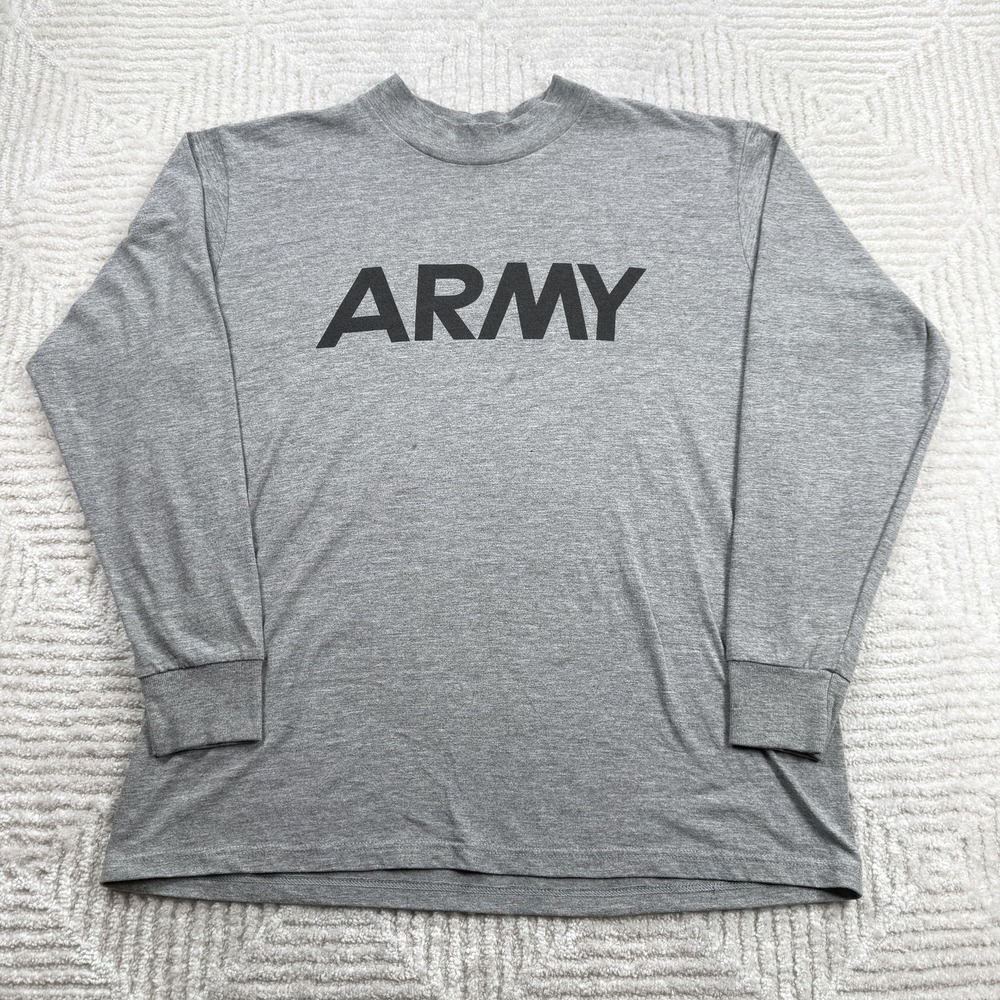 VTG USA Army Shirt Men M PT Soffe Dri-Release Long Sleeve Military Gorpcore Y2K